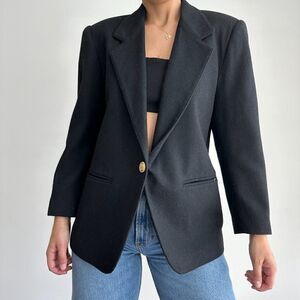 Vintage 100% wool back blazer
